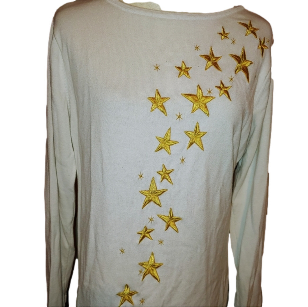 Vintage Bob Mackie Gold Star Tunic M